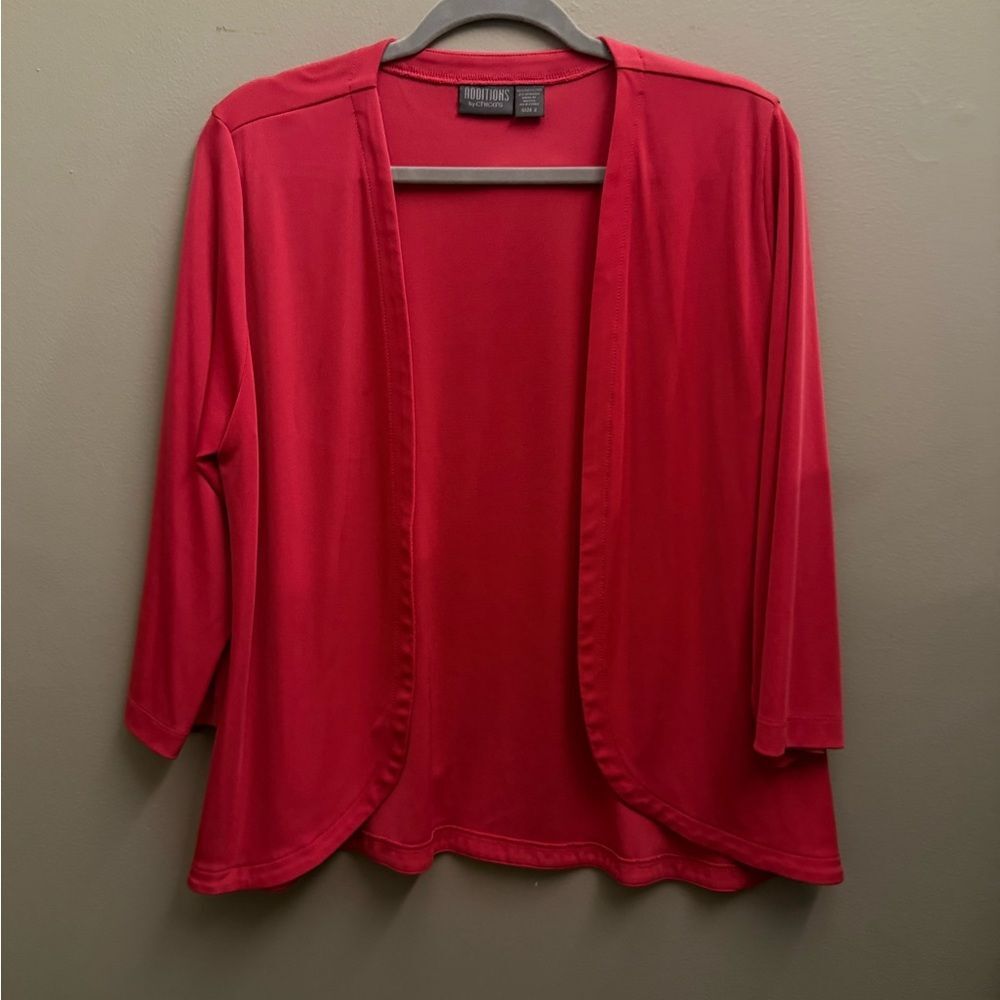 Chico's Vibrant pink Open Cardigan